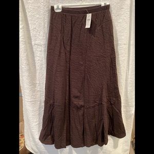 NWT Brown full length skirt J.Jill